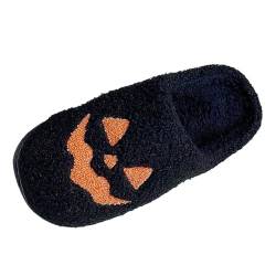 Halloween Hausschuhe Halloween rutschfeste Tiere Plüsch Slides Damen Niedliche Kuschelige Flauschige Slippers Für Frauen Und Männer Lustige Indoor Geschenke Schuhe Für Damen Und Herren von Cvanxluy