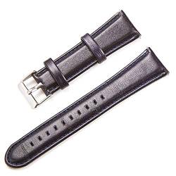 Leder Uhrenarmbänder 18mm/20mm/22mm/24mm Doppelseitiges Leder-Uhrenarmband Dunkelblau, 18mm von Cycat