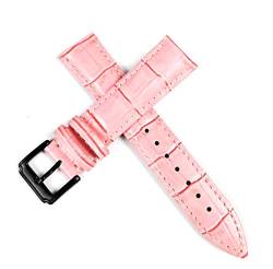 Lederband-Uhr-Gurt-Bügel 12-20mm Uhrenarmband Leder Buckle Pink Schwarz, 16mm von Cycat