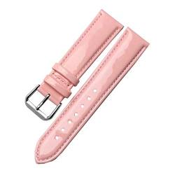 Lederband für Damen Armband Armband 14-20mm Ersatzband Rosa, 16mm von Cycat