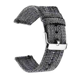 Nylon Uhrenarmbänder Strap 18/20/22/24mm Breite Quick Release-Uhrenarmband Grau, 24mm von Cycat