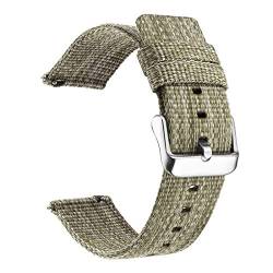 Nylon Uhrenarmbänder Strap 18/20/22/24mm Breite Quick Release-Uhrenarmband Grün, 18mm von Cycat