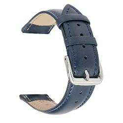 Uhrenarmband 12mm-24mm Uhrenarmband Leder Armbanduhr-Armband Dunkelblau, 16mm von Cycat