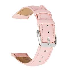 Uhrenarmband 12mm-24mm Uhrenarmband Leder Armbanduhr-Armband Rosa, 22mm von Cycat