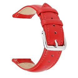 Uhrenarmband 12mm-24mm Uhrenarmband Leder Armbanduhr-Armband rot, 10mm von Cycat
