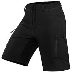 Cycorld Kurze-Hosen-Herren-Shorts, Wanderhose-Herren-Kurz-Schnell-Trocknend-Cargo-Bermuda-Cargo-Chino-Shorts-MTB-Hose Laufhose Sporthose Arbeitshosen Männer Kurz Sommerhose(Kohleschwarz,L) von Cycorld