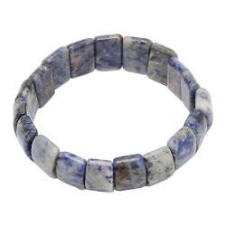 Damenschmuck Perlenarmband Naturstein Einfache Stretch Flachrohrform Blauer Punkt Mischfarbe Schmuck Schmucksets für Frauen, Westernschmuck für Frauen von Cyllde