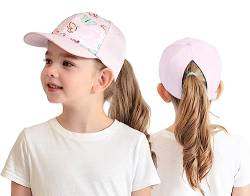 Cysocool Kinder Pferdeschwanz Baseballkappe 3-8 Jahre Mädchen Jungen Golf Visor Basecap Hut Sonnenblende Hut UV-Schutz Schirmmütze Sommermütze Junior Sommerhut Tennis Kappe Sonnenhut Visier UPF 50+ von Cysocool