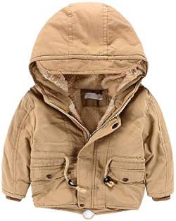 Cystyle Winterjacke für Kinder Jungen Mädchen Mantel Trenchcoat Outerwear mit Kapuzen (100/Körpergröße 90-95cm, Khaki) von Cystyle_Kinder