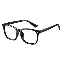 Cyxus Blaulichtfilter Brille Herren/Damen, Computer Laptop Gaming Brille, UV Schutzbrille gegen Kopfschmerzen, Klassisches Schwarzes Rahmendesign, Geschenke für Männer Frauen von Cyxus