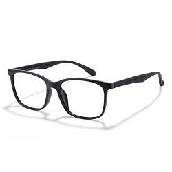 Cyxus Blaulichtfilter Brille Herren Damen Ohne Stärke Leichtes TR90 Brillenfassung Stil für PC TV Tablet Unisex (Schwarz) von Cyxus