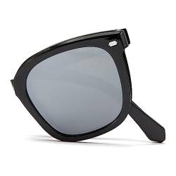 Cyxus Sonnenbrille Herren Damen Faltbare Leichtes TR90 Polarisiert Sonnenbrille UV 400 für Fahren Angeln Reisen (1106 Silber) von Cyxus