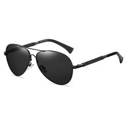 Cyxus Sonnenbrille Herren Damen Polarisiert Retro Klassisch Sonnenbrillen mit UV Schutz Fahrer Brille für Wandern Motorradfahren Golfen und Fischen (Schwarz) von Cyxus