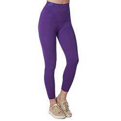 CzSalus Figurformende Anti-Cellulite Lange Hose (Leggings) mit Massageeffekt (Violett, L) von CzSalus