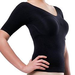 CzSalus Thermo-Unterhemd für Damen, Anti-Cellulite, BioFIR-Garn von Emana Gr. Large, Schwarz von CzSalus