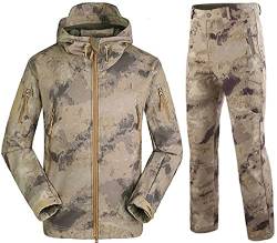 Czen Taktische Jacke und Hose für Männer, Kampfkleidung, Uniform für Jagd, Camo, Militär, 2 Stück, Kleidung, Multicam der Armee (FXHUANG, S) von Czen