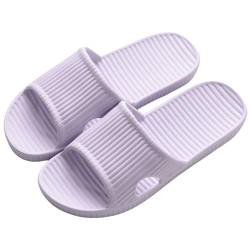 Czgcpyc Duschsandalen, Duschpantoffeln, Rutschfeste Innen- und Außenbodensandalen, Weiche Schaumstoffe, Badeschuhe, Unisex, EU 35/36, Lila von Czgcpyc