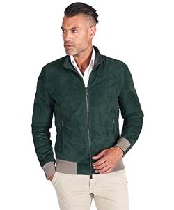 D'Arienzo Bomberjacke Wildlederjacke Grune Herren Zweifarbig Echtleder Made in Italy 106 52/grün von D'Arienzo