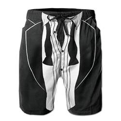 D-WOLVES Herren-Badehose, schnelltrocknend, Boardshorts mit Taschen und Netzfutter, Strandshorts, Smoking, Medium von D-WOLVES