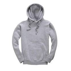 D&H CLOTHING UK Premium Erwachsene Unisex Premium XS-6XL Pullover Heavy Blended Hooded Fleece Pullover Arbeitskleidung Sweatshirt Hoodies Top Einfarbig BNW Unisex, grau, S von D&H CLOTHING UK