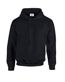 D&H CLOTHING UK Premium Unisex Premium XS-6XL Pullover Heavy Blended Hooded Fleece Jumper Work Wear Sweatshirt Hoodies Top Plain BNW Unisex, Schwarz, L von D&H CLOTHING UK