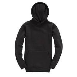 Kinder Pullover Hoodie Kapuzenpullover Unisex Jungen Mädchen Alter 3 bis 13 Jahre, Schwarz , 9 Jahre von D&H CLOTHING UK