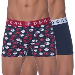 D.E.A.L International 2-er Set Boxer Briefs Blau und mit Motiv Size XL von D.E.A.L International