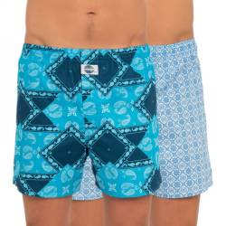 D.E.A.L International 2-er Set Boxershorts Blau mit Paisley von D.E.A.L International