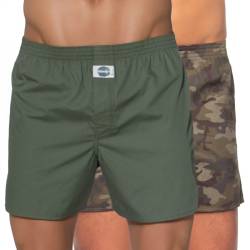 D.E.A.L International 2-er Set Boxershorts Camouflage und Grün von D.E.A.L International