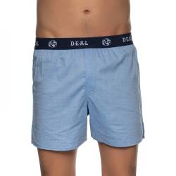 D.E.A.L International Boxershorts Blau Chambray Logobund von D.E.A.L International