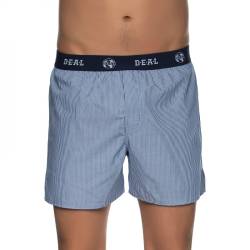 D.E.A.L International Boxershorts Blau gestreift mit Logobund von D.E.A.L International