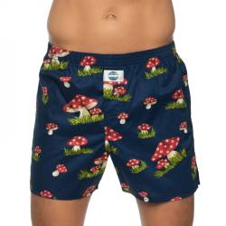 D.E.A.L International Boxershorts Blau mit Fliegenpilz Motiv von D.E.A.L International