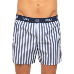 D.E.A.L International Boxershorts Logobund Blau Weiß gestreift von D.E.A.L International