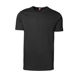 ID Unisex Interlock T-Shirt mit Rundhalsausschnitt, kurzärmlig (Large) (Schwarz) von D.I.D
