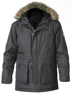 D555 Duke Lovett Herren-Parka-Mantel, groß, groß, King-Size-Design, abnehmbarer Kunstfell-Parka, khaki, 7XL Große Größen von D555