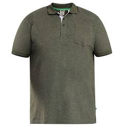 D555 Kingsize Grant Polo Khaki Marl Khaki 7XL, grün, 7XL von D555