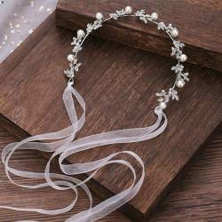 Braut Gold Silber Farbe Blumenband Haarband Stirnband Frauen Kopfschmuck Tiara Hochzeit Braut Haarschmuck Zubehör von DABIN