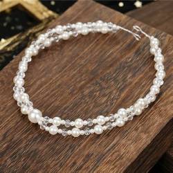 Hochzeit Ranken Stirnbänder Blume Perlen Haarbänder für Frauen Mädchen Braut Haar Schmuck Zubehör Gold Silber Farbe Metall Kopfschmuck von DABIN