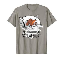 OFFIZIELLES SCHLAFSHIRT DACKEL SCHLAFANZUG HUND T-Shirt von DACKEL HUNDE DESIGN