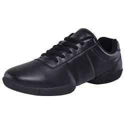 DADAWEN Damen Cheer Schuhe Mädchen Sneaker Outdoor Fitness Gymnastik Training Jazz Yoga Tanzschuhe,Schwarz,37 EU von DADAWEN