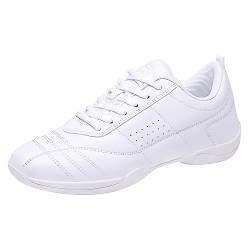 DADAWEN Damen Cheerleading Schuhe Mädchen Sneaker,Weiß,35 EU von DADAWEN