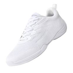 DADAWEN Damen Cheerleading Schuhe Mädchen Turnschuhe Gymnastik Jazz Yoga Tanzschuhe,Weiß,30 EU von DADAWEN