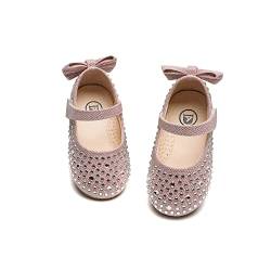 DADAWEN Mädchen Mary Jane Schuhe Glitzer Prinzessin Schuhe Festliche Ballerinas,Pink,29 EU von DADAWEN