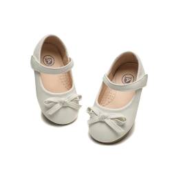 DADAWEN Mädchen Mary Jane Schuhe Prinzessin Taufschuhe Ballerinas,Weiß,32 EU von DADAWEN