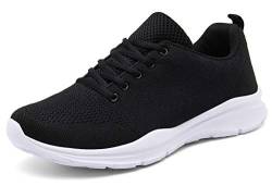 DAFENP Sportschuhe Laufschuhe Atmungsaktiv Leichte Turnschuhe Gym Fitness Sneaker für Herren Damen (A Schwarz, Numeric_37) von DAFENP