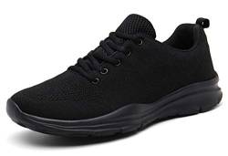 DAFENP Sportschuhe Laufschuhe Atmungsaktiv Leichte Turnschuhe Gym Fitness Sneaker für Herren Damen XZ747-M-allblack-39EU von DAFENP