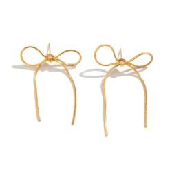 Einfache Schleifenknoten-Ohrringe, lange Quaste, Tropfenohrringe für Damen und Mädchen, Schmuck, elegantes Geschenk, leicht, Vintage, 1 pair von DAGESVGI