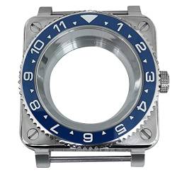 DAGIJIRD Uhrengehäuse aus Stahl, Saphirglas, verschleißfestes Uhrengehäuse für NH35/NH36/4R/7S Uhrenzubehör, blau von DAGIJIRD