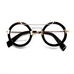 DAGIJIRD Unisex Brillenrahmen Vintage Runde Brille Dicker Runder Rand Acetat Brille von DAGIJIRD