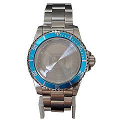 DAGIJIRD Wasserdichtes 39,5 mm Uhrenarmband Gürtelblende Uhrengehäuse Ersatzteile für japanisches NH35 NH36 Uhrwerk, seeblau, Armband von DAGIJIRD